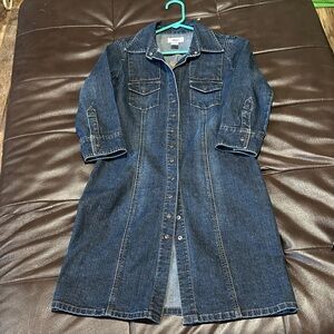 Denim snap dress size 2